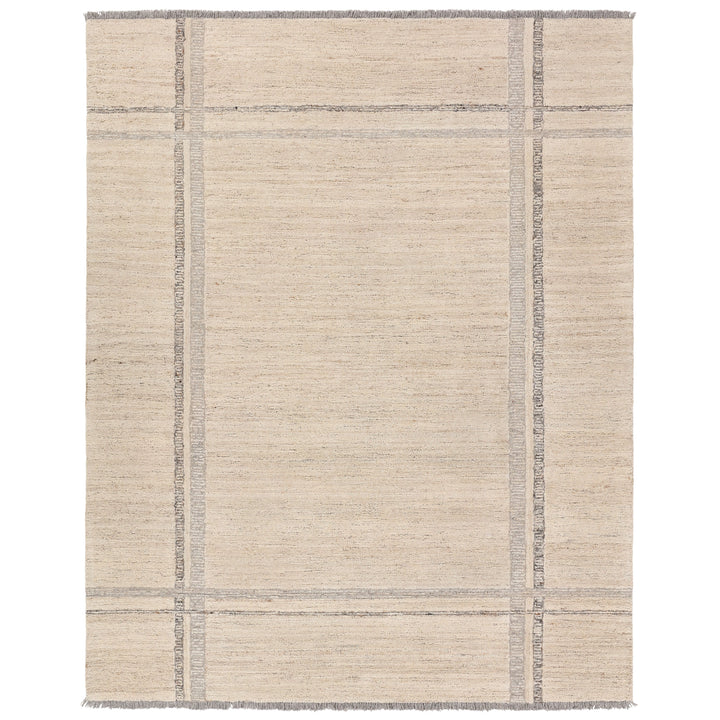 Jaipur Living Bilal Handmade Striped White/Gray Area Rug (10'X14' Rectangle)