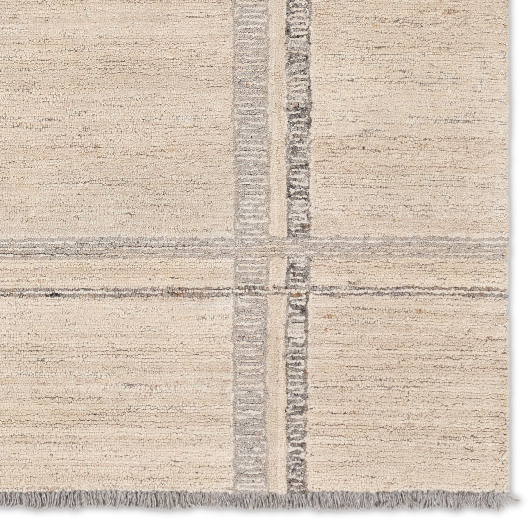 Jaipur Living Bilal Handmade Striped White/Gray Area Rug (8'X10' Rectangle)