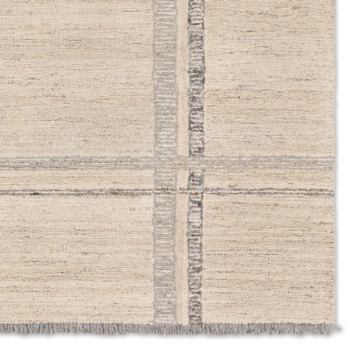 Jaipur Living Bilal Handmade Striped White/Gray Area Rug (10'X14' Rectangle)