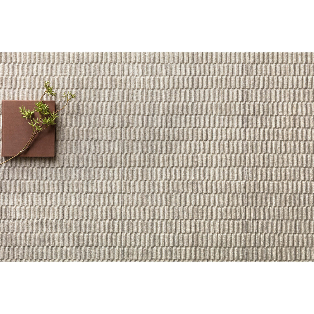 Loloi Hadley Oatmeal 3'-6" x 5'-6" Accent Rug