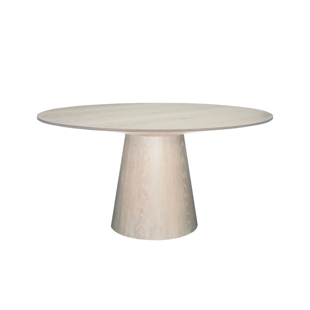 Hamilton - Light Cerused Oak Dining Table Base And Top