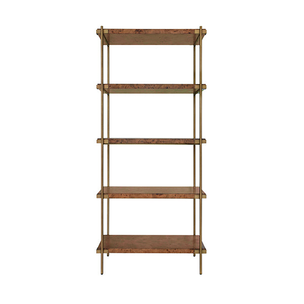 Cabinets & Curios Harris Etagere In Dark Burl Wood
