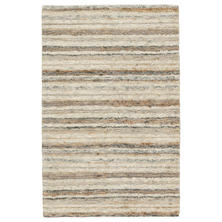 Jaipur Living Tikka Handmade Striped Cream/ Gray Area Rug (8'X10')