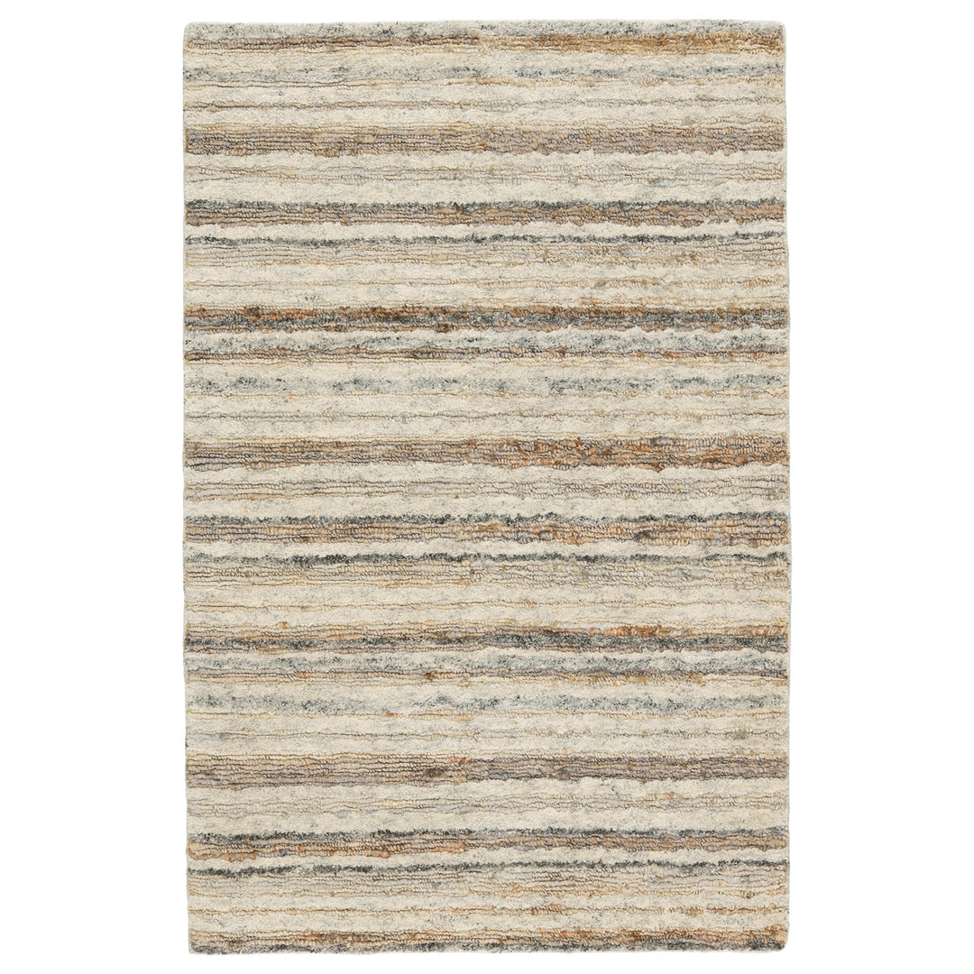 Jaipur Living Tikka Handmade Striped Cream/ Gray Area Rug (2'X3')