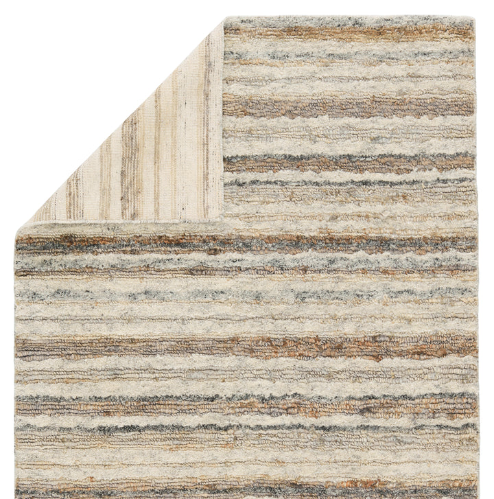 Jaipur Living Tikka Handmade Striped Cream/ Gray Area Rug (9'X12')