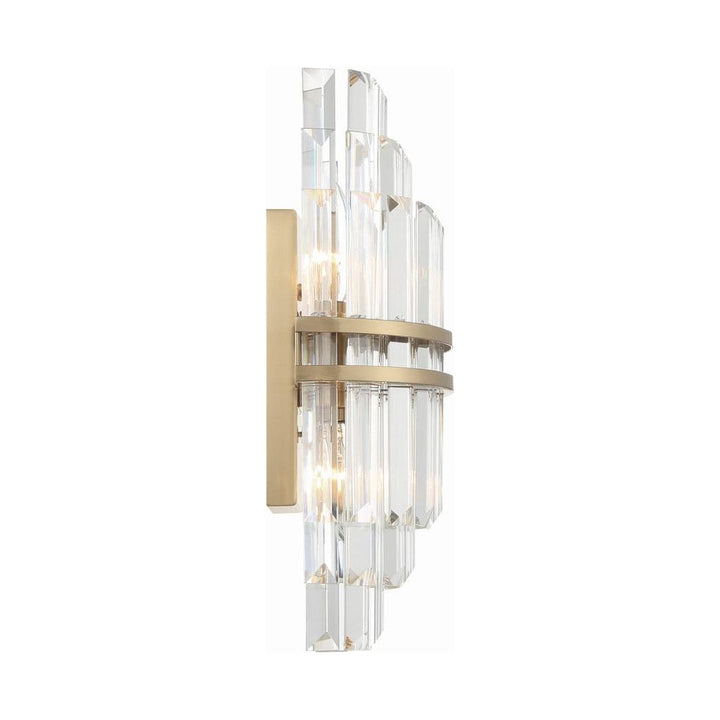 Hayes 2 Light Wall Mount-Crystorama Lighting Company-CRYSTO-HAY-1402-PN-Flush MountsPolished Nickel-4-France and Son