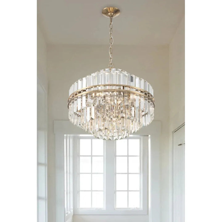 Hayes 12 Light Chandelier-Crystorama Lighting Company-CRYSTO-HAY-1405-PN-ChandeliersPolished Nickel-7-France and Son