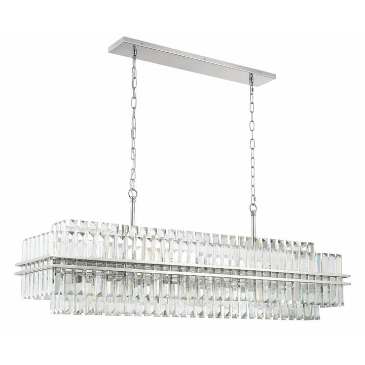 Hayes 16 Light Chandelier-Crystorama Lighting Company-CRYSTO-HAY-1417-PN-ChandeliersRectangle - Polished Nickel-6-France and Son