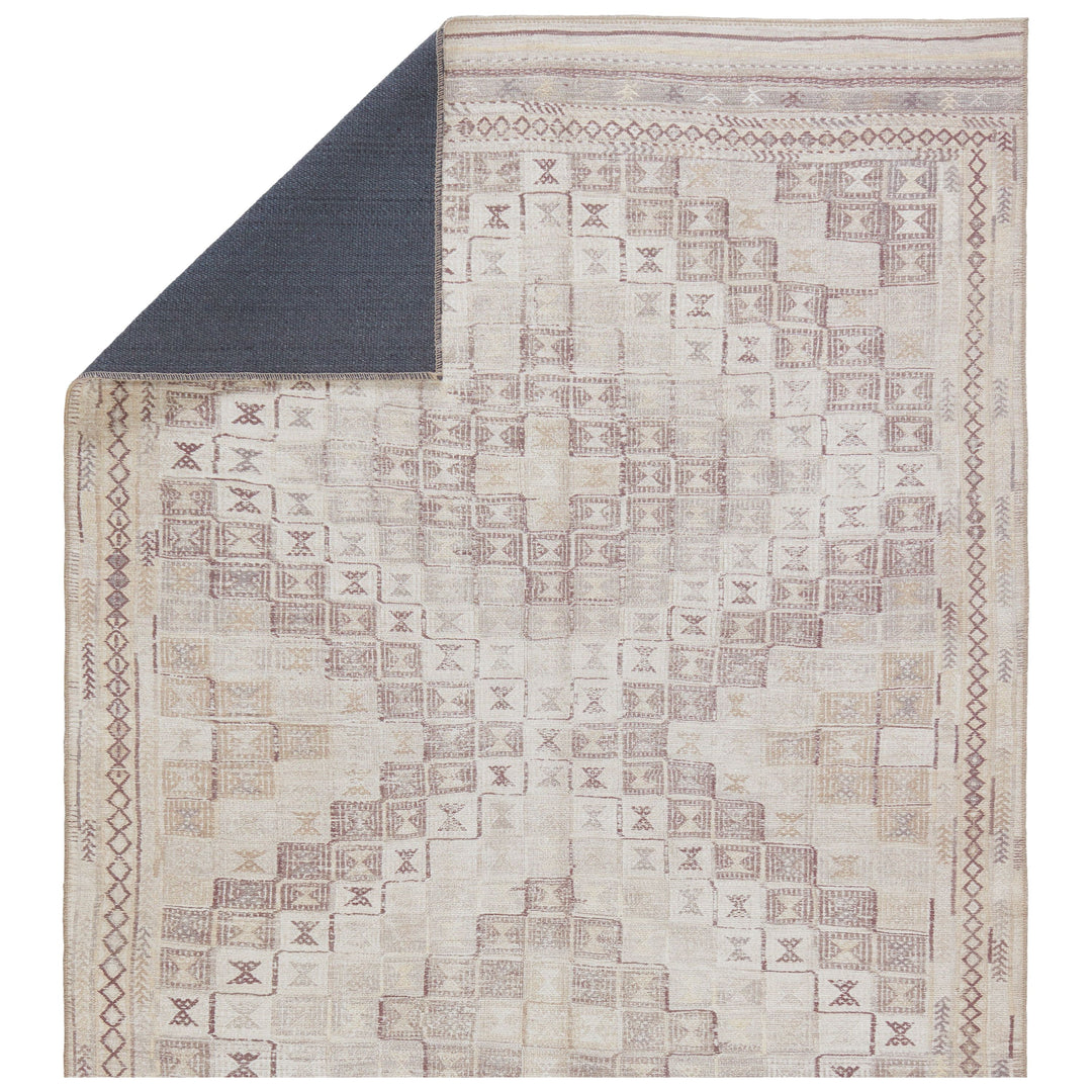 Kate Lester + Jaipur Living Davina Tribal Beige/ Burgundy Area Rug (5'X7'6")