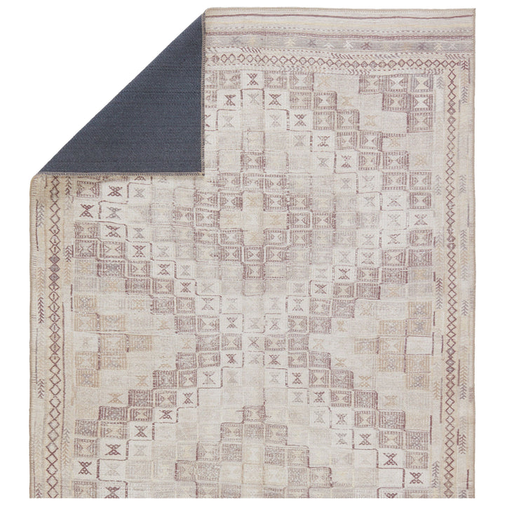 Kate Lester + Jaipur Living Davina Tribal Beige/ Burgundy Runner Rug (2'6"X10')