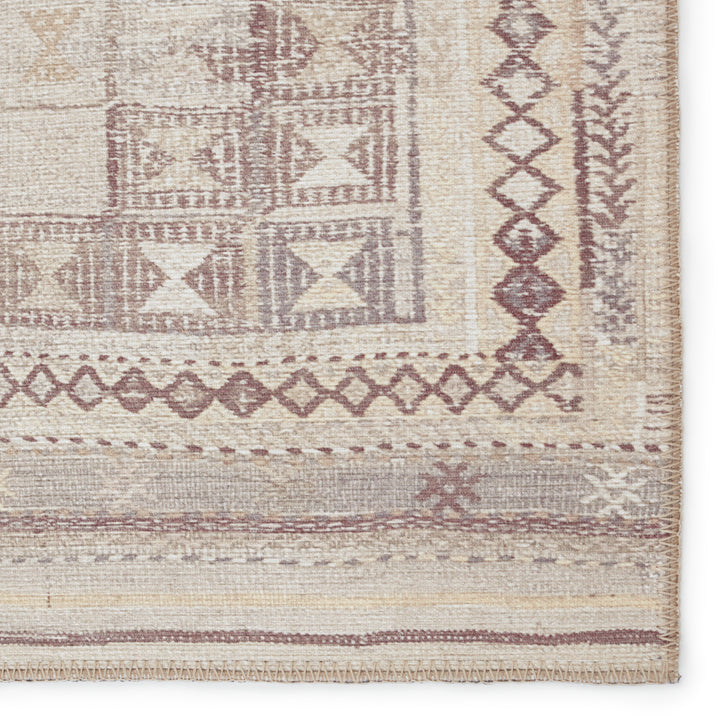 Kate Lester + Jaipur Living Davina Tribal Beige/ Burgundy Area Rug (5'X7'6")