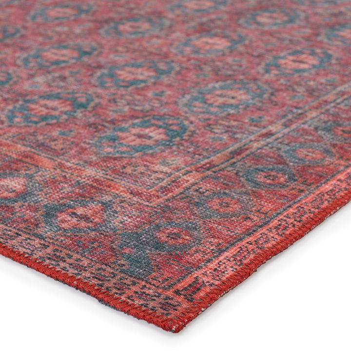 Kate Lester + Jaipur Living Kalinar Damask Dark Red/ Blue Area Rug (9'X12')