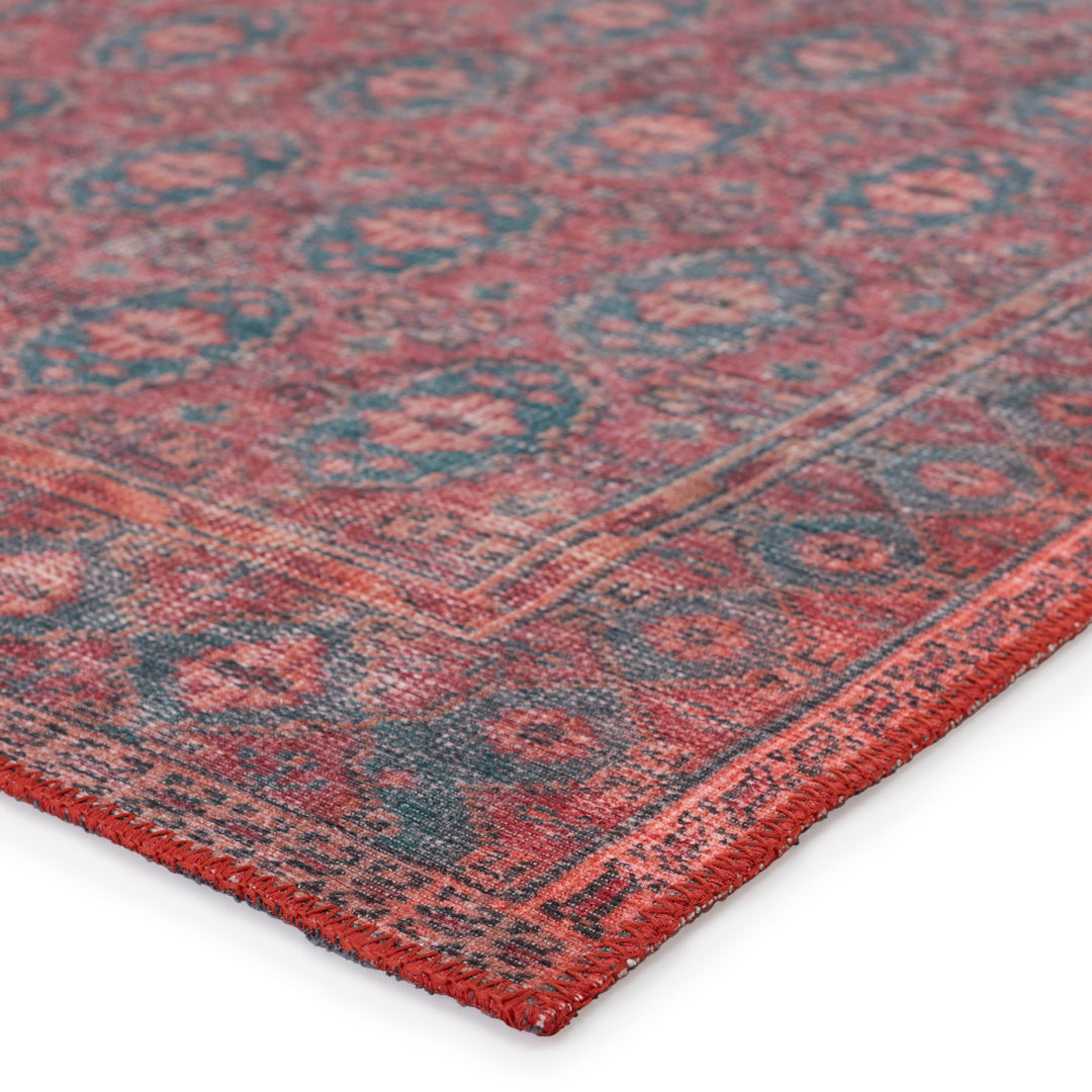 Kate Lester + Jaipur Living Kalinar Damask Dark Red/ Blue Area Rug (7'6"X10')