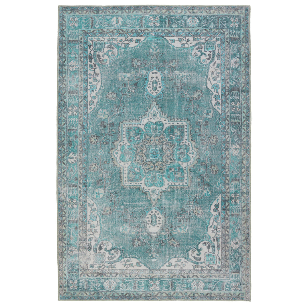 Kate Lester + Jaipur Living Tamara Medallion Teal/ Green Area Rug (7'6"X10')