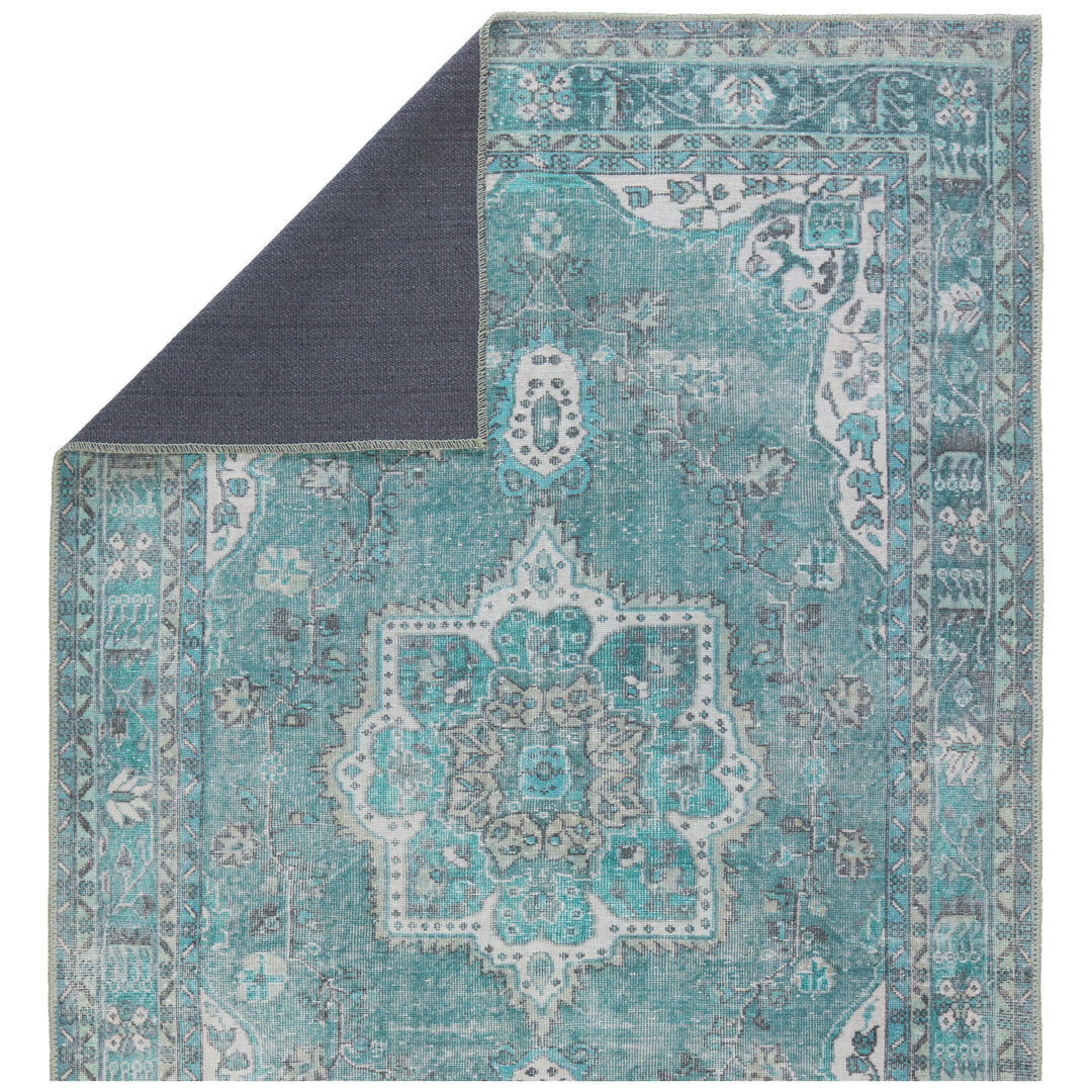 Kate Lester + Jaipur Living Tamara Medallion Teal/ Green Area Rug (7'6"X10')