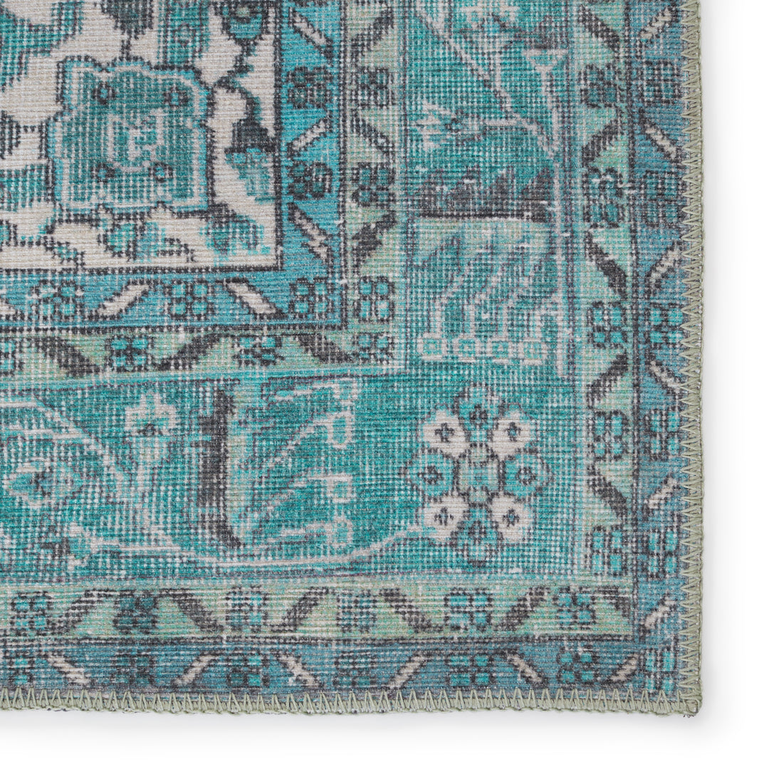 Kate Lester + Jaipur Living Tamara Medallion Teal/ Green Area Rug (9'X12')