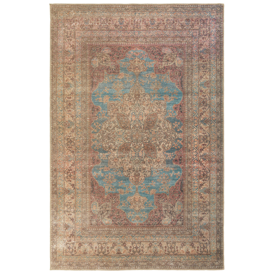 Kate Lester + Jaipur Living Vacherie Medallion Red/ Blue Area Rug (7'6"X10')