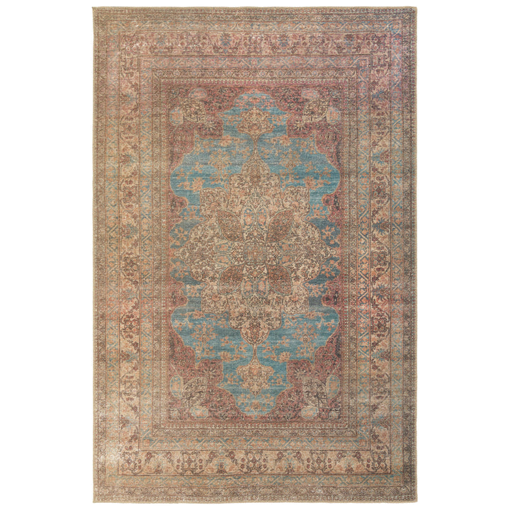 Kate Lester + Jaipur Living Vacherie Medallion Red/ Blue Area Rug (7'6"X10')