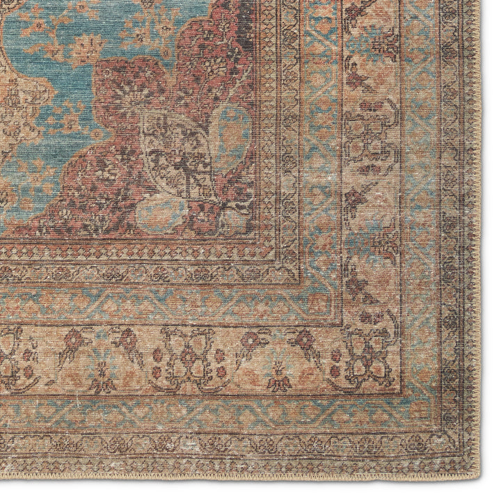 Kate Lester + Jaipur Living Vacherie Medallion Red/ Blue Area Rug (7'6"X10')