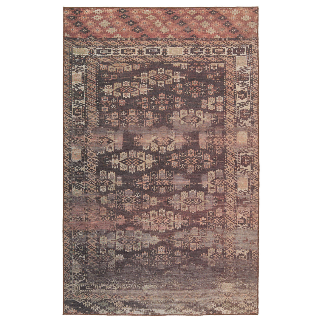 Kate Lester + Jaipur Living Minerva Tribal Brown/ Terracotta Area Rug (5'X7'6")