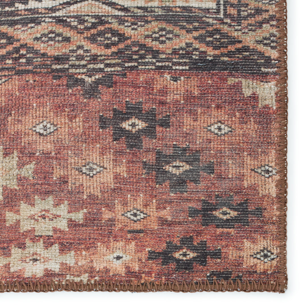 Kate Lester + Jaipur Living Minerva Tribal Brown/ Terracotta Area Rug (5'X7'6")