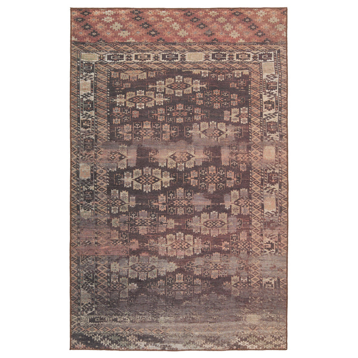 Kate Lester + Jaipur Living Minerva Tribal Brown/ Terracotta Runner Rug (2'6"X10')