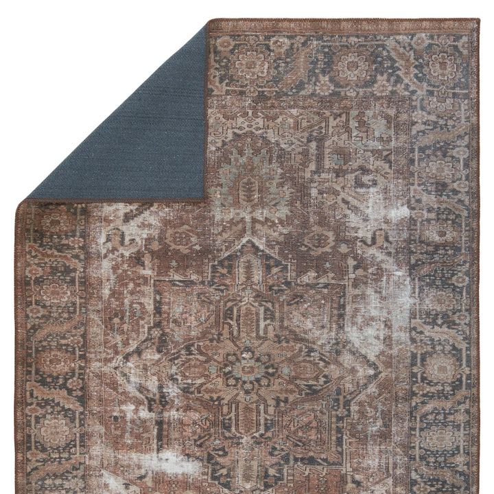 Kate Lester + Jaipur Living Minita Medallion Brown/ Tan Runner Rug (2'6"X10')