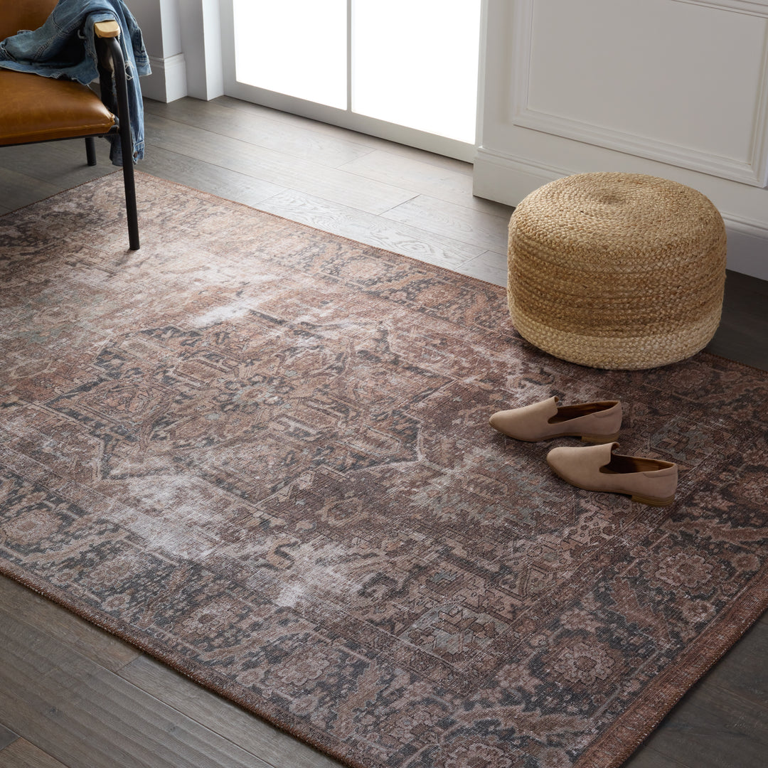 Kate Lester + Jaipur Living Minita Medallion Brown/ Tan Area Rug (9'X12')