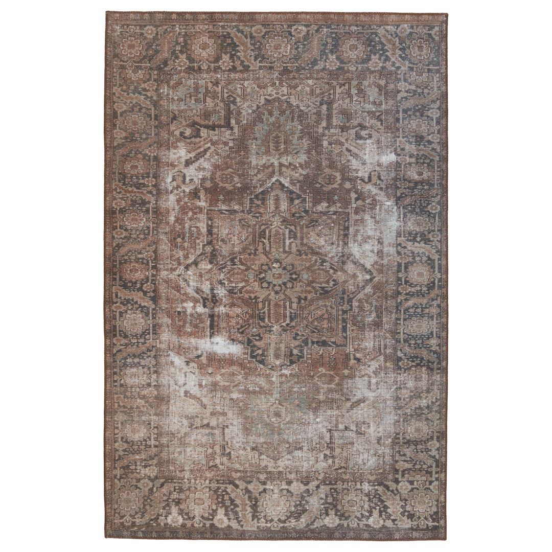 Kate Lester + Jaipur Living Minita Medallion Brown/ Tan Area Rug (9'X12')