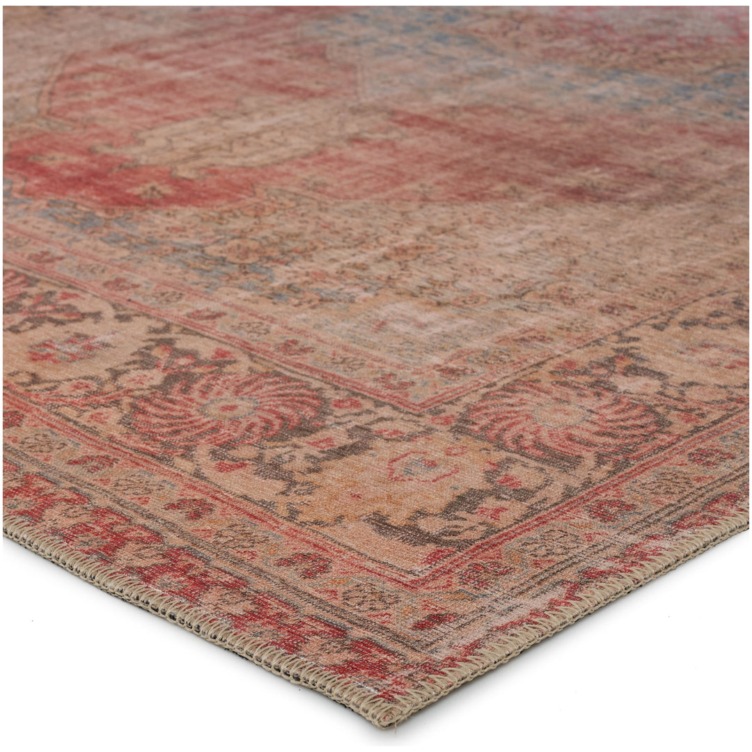 Kate Lester + Jaipur Living Leonine Medallion Red/ Blue Runner Rug (2'6"X10')