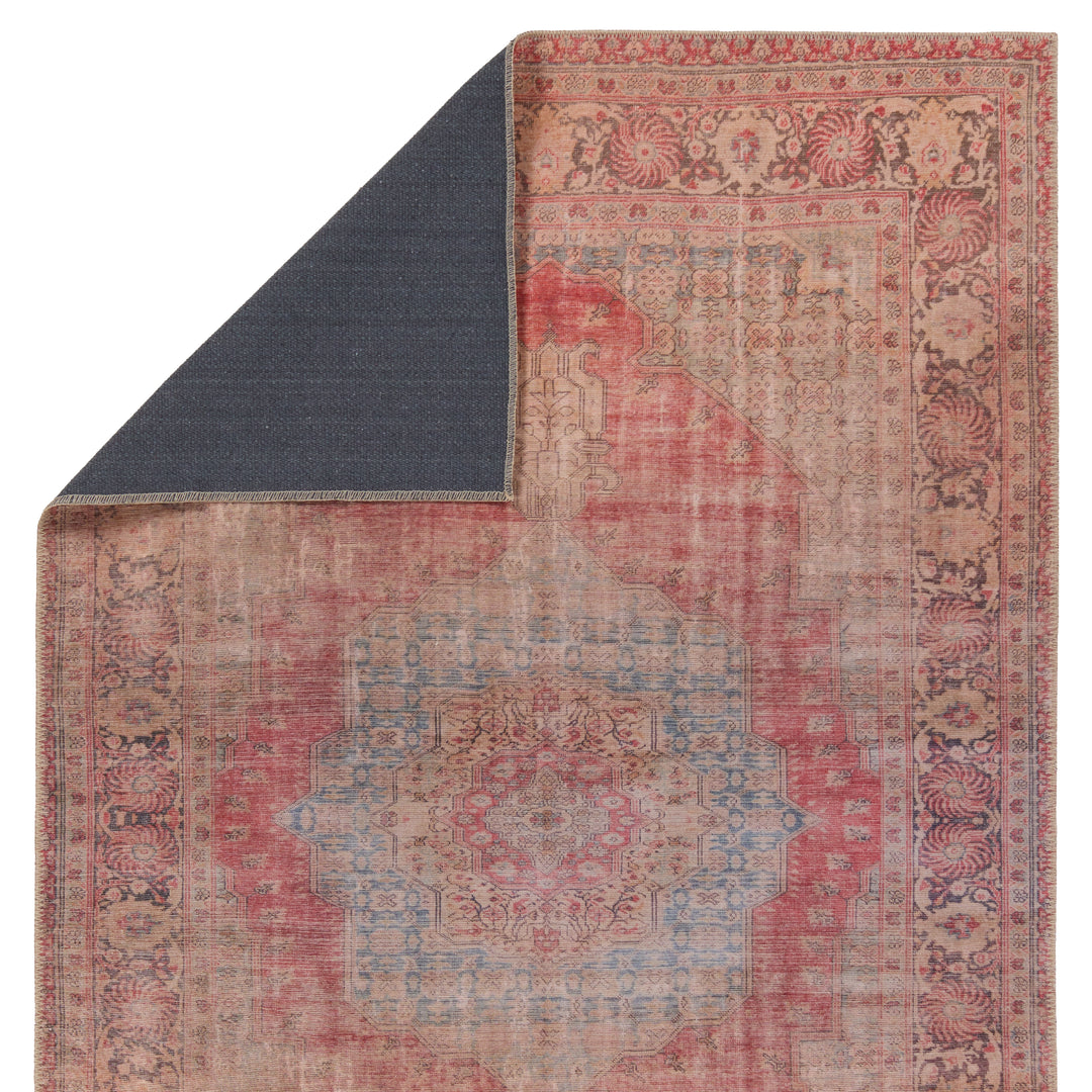 Kate Lester + Jaipur Living Leonine Medallion Red/ Blue Area Rug (5'X7'6")