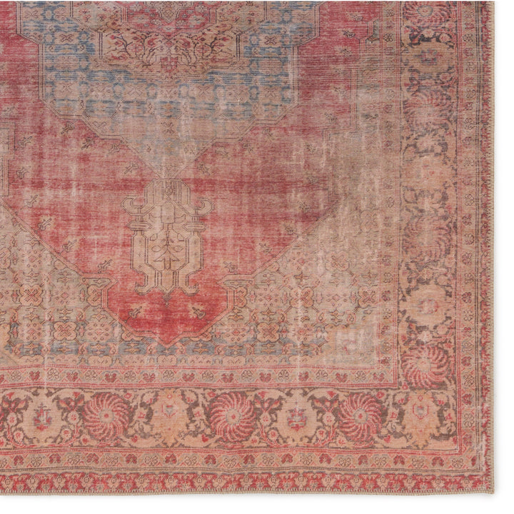 Kate Lester + Jaipur Living Leonine Medallion Red/ Blue Area Rug (5'X7'6")