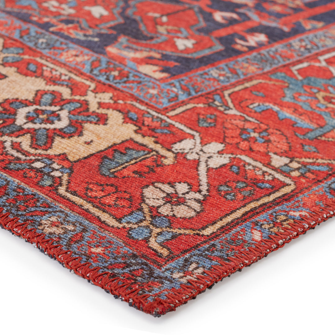 Kate Lester + Jaipur Living Eterna Medallion Red/ Blue Area Rug (7'6"X10')