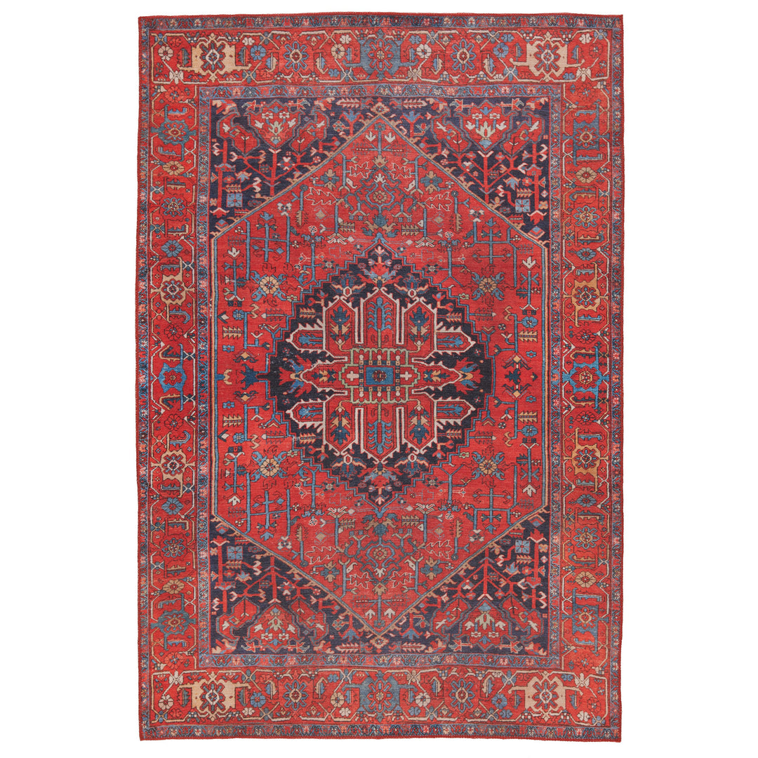 Kate Lester + Jaipur Living Eterna Medallion Red/ Blue Runner Rug (2'6"X10')