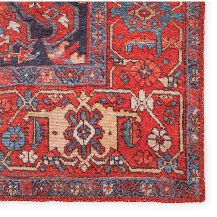 Kate Lester + Jaipur Living Eterna Medallion Red/ Blue Runner Rug (2'6"X10')