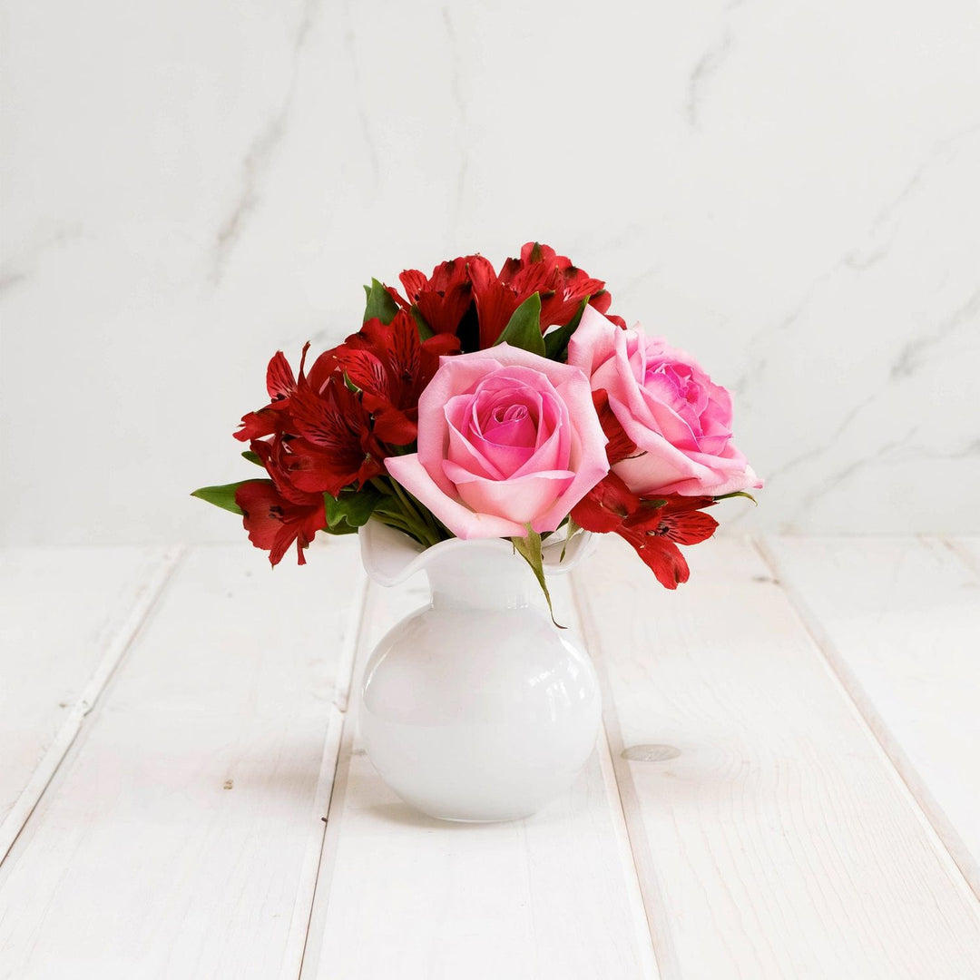 Hibiscus Glass Fluted Vase