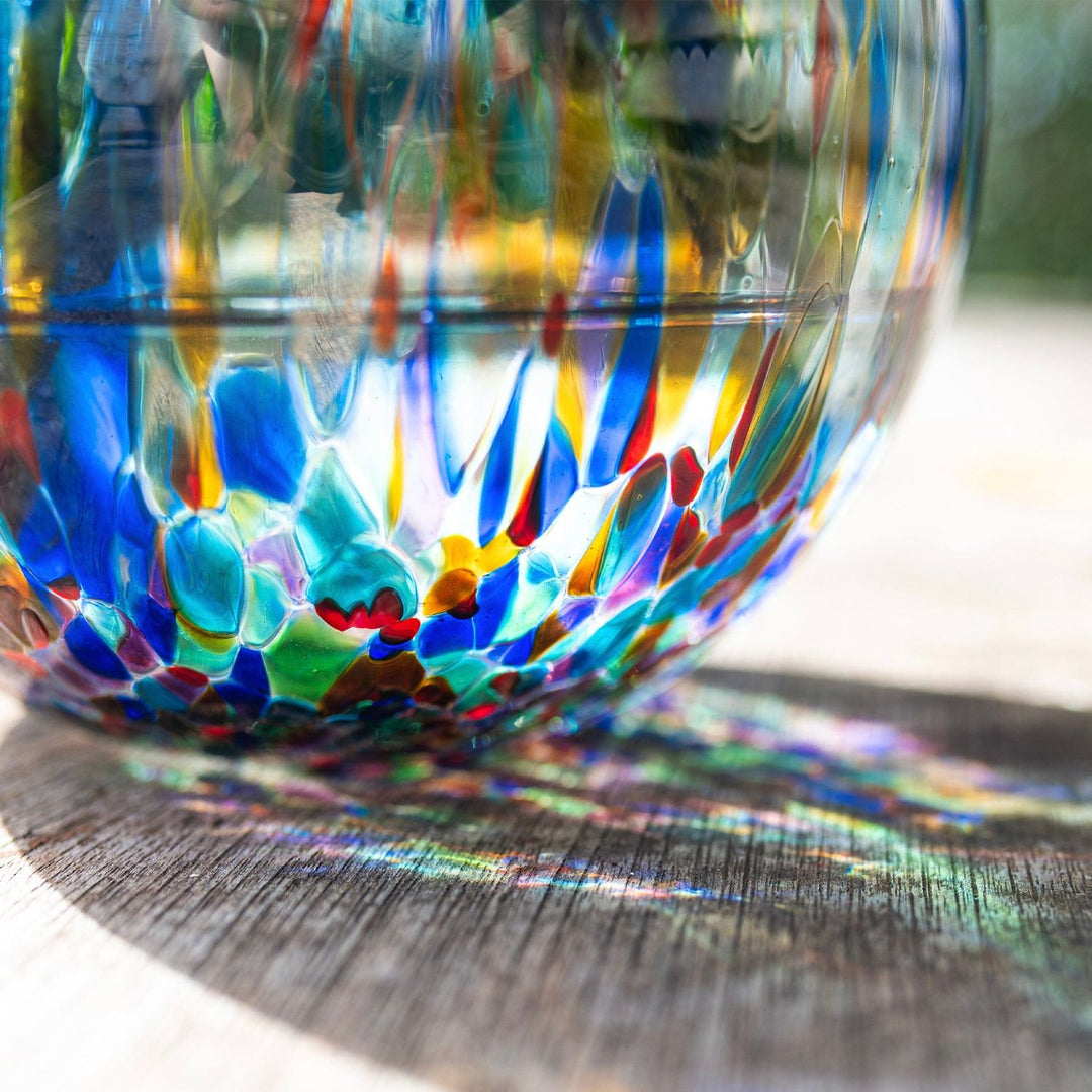 Hibiscus Glass Fluted Vase