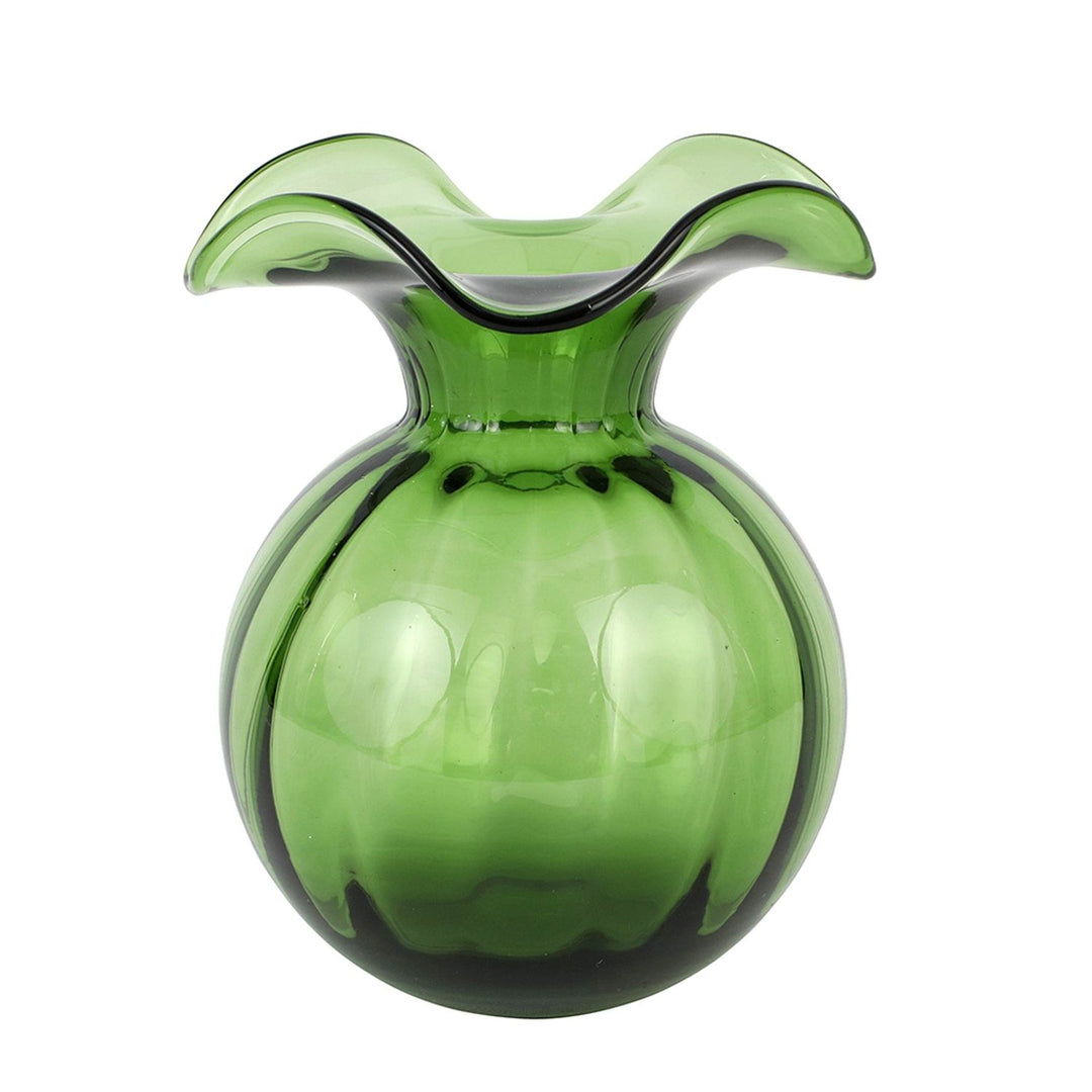 Hibiscus Glass Fluted Vase