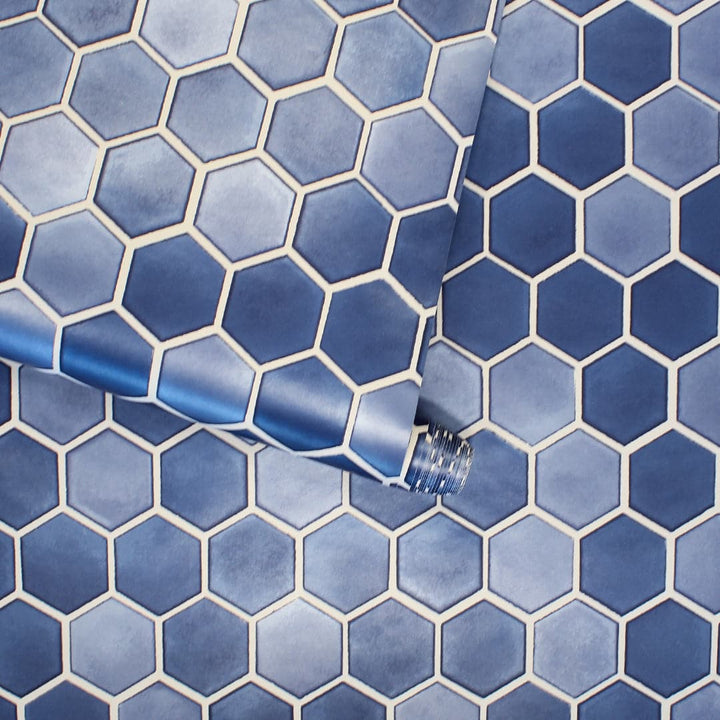 Hexagon Tile Peel And Stick Wallpaper-Tempaper & Co.-Tempaper-HD15018-Wall Paper-6-France and Son