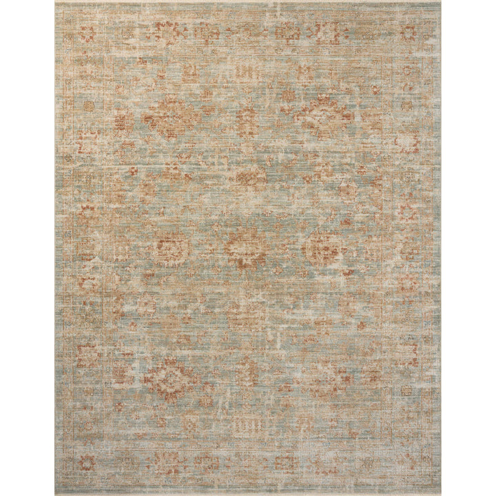 Loloi Heritage Aqua / Terracotta 10'-0" x 10'-0" Square Area Rug