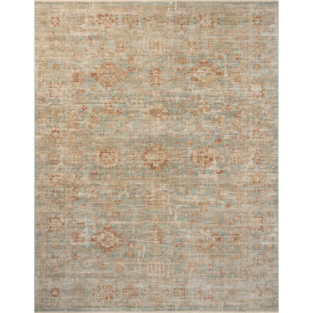 Loloi Heritage Aqua / Terracotta 2'-5" x 16' Runner