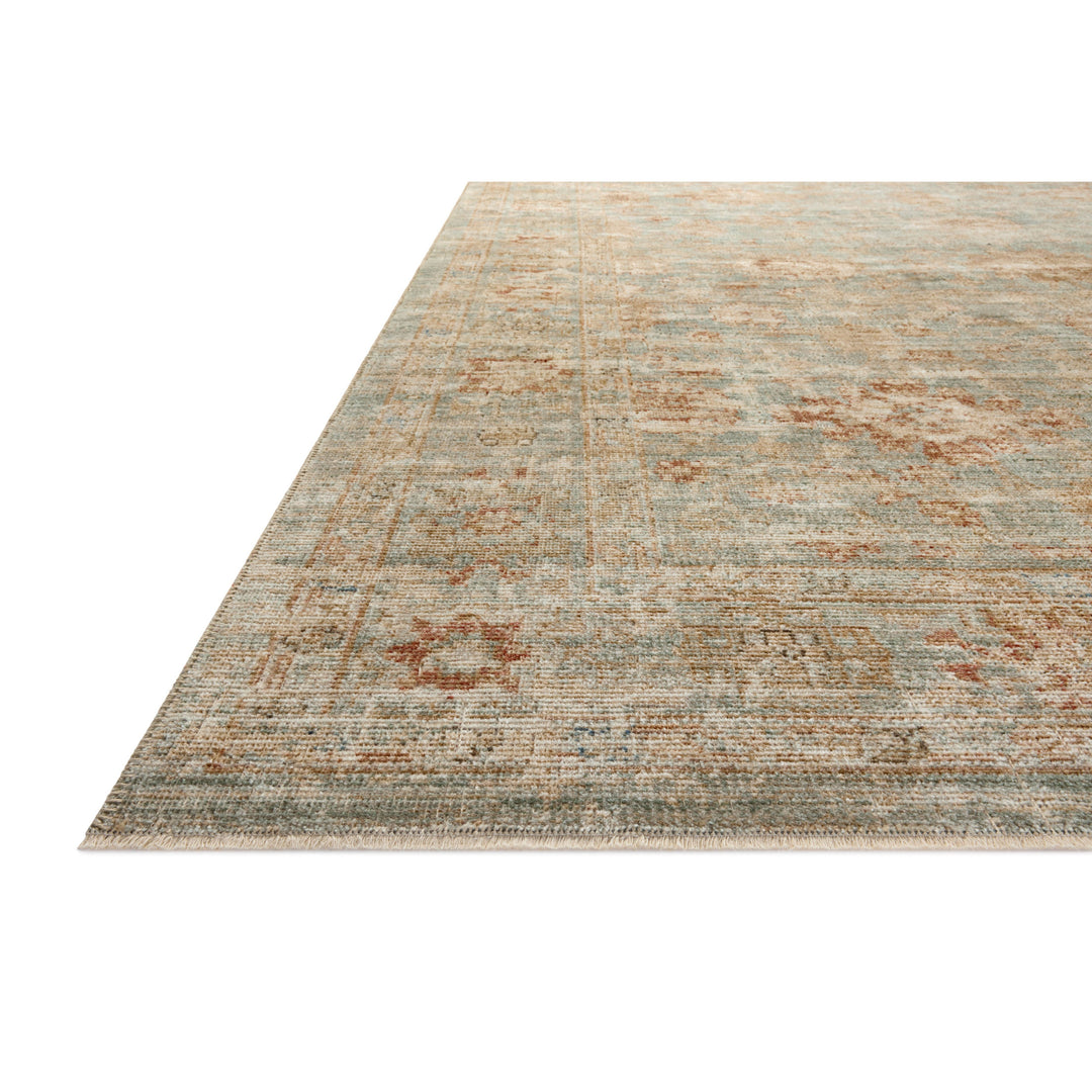 Loloi Heritage Aqua / Terracotta 10'-0" x 10'-0" Square Area Rug