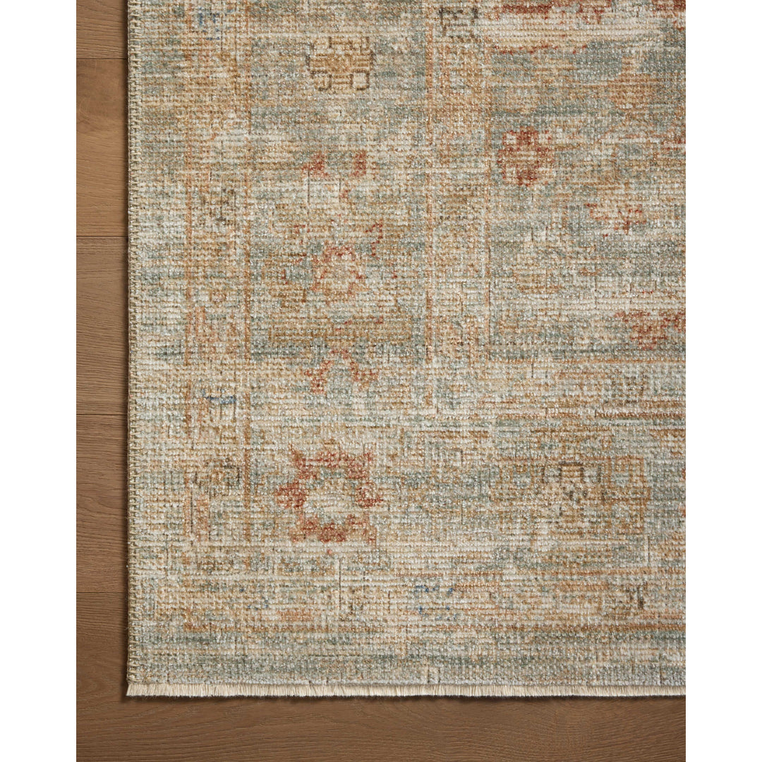 Loloi Heritage Aqua / Terracotta 10'-0" x 10'-0" Square Area Rug