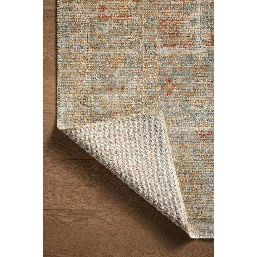 Loloi Heritage Aqua / Terracotta 10'-0" x 10'-0" Square Area Rug