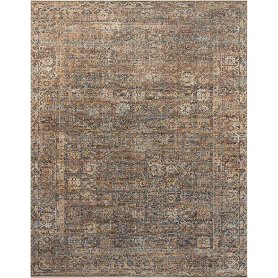 Loloi Heritage Mocha / Denim 4'-0" x 6'-0" Accent Rug