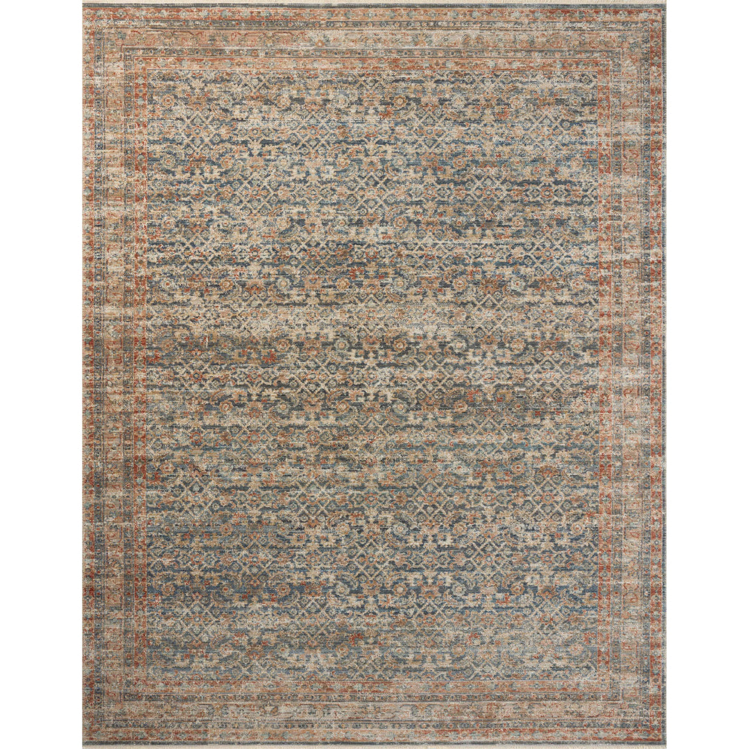 Loloi Heritage Blue / Rust 10'-0" x 10'-0" Square Area Rug