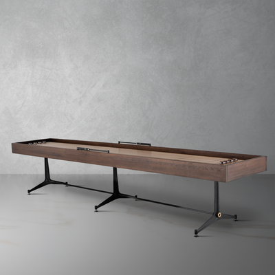 Shuffleboard Gaming Table-Nuevo-NUEVO-HGDA717-Game TablesLarge-smoked oak-1-France and Son