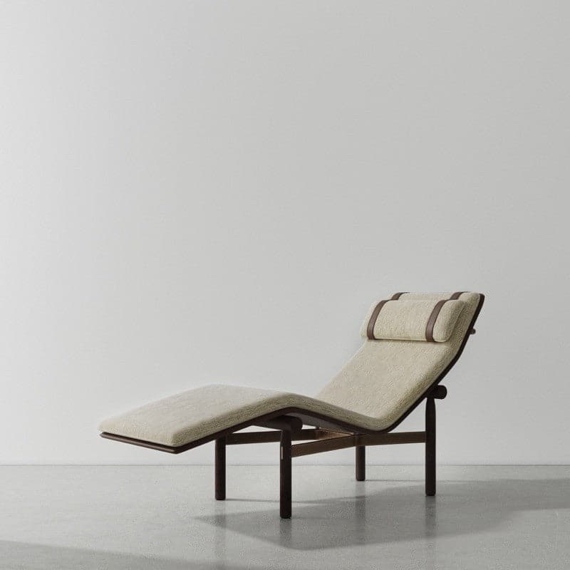 Stilt Chaise Lounge-Nuevo-NUEVO-HGDB157-Lounge ChairsGema Pearl-Smoked Oak-2-France and Son