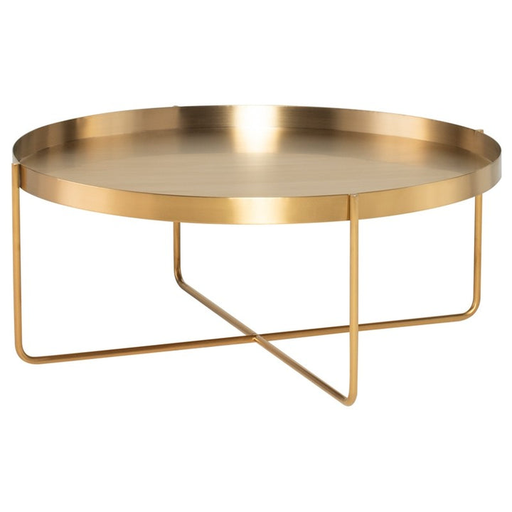 Gaultier Coffee Table-Nuevo-NUEVO-HGDE122-Coffee TablesRound-Gold-14-France and Son