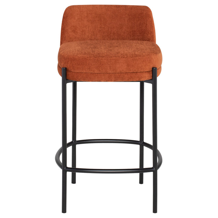 Inna Counter Stool With Seat Back - Terracotta